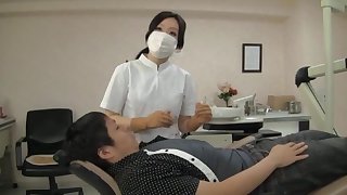 Naughty Japanese dentist enjoys having sex with their way accidental client